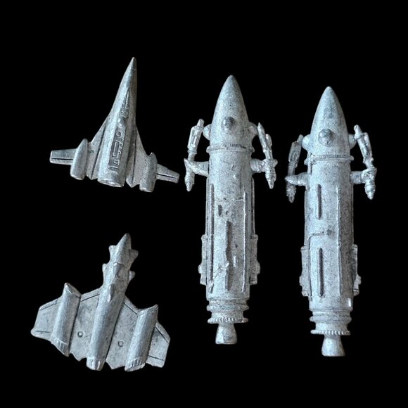 VTG 80s Star Frontiers Sathar Ships TSR Pirate Frigates Scout Lot Of 4 LEAD - Picture 1 of 5